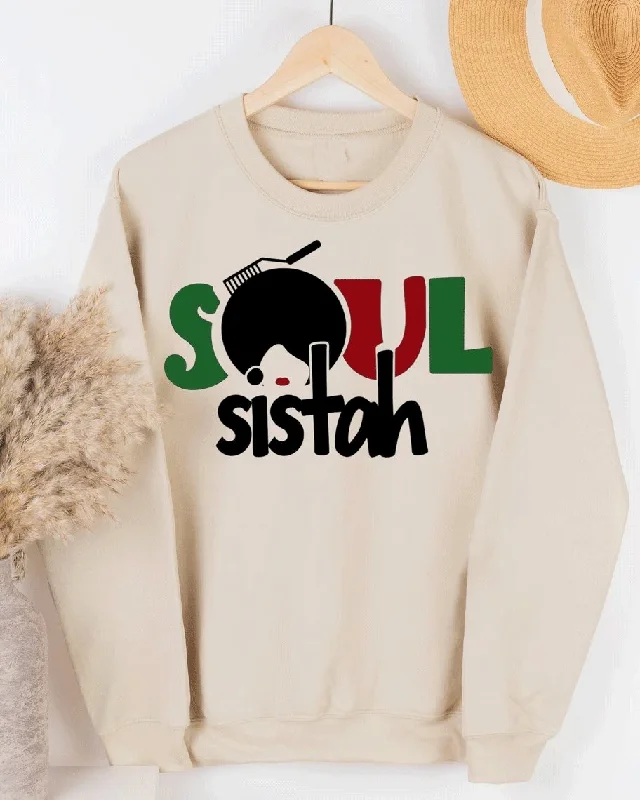 African American Soul Sister Long Sleeve Sweatshirt