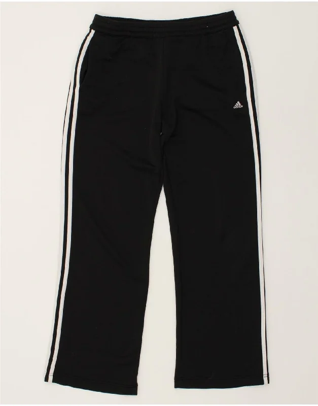 ADIDAS Womens Tracksuit Trousers UK 16 Large Black Polyester