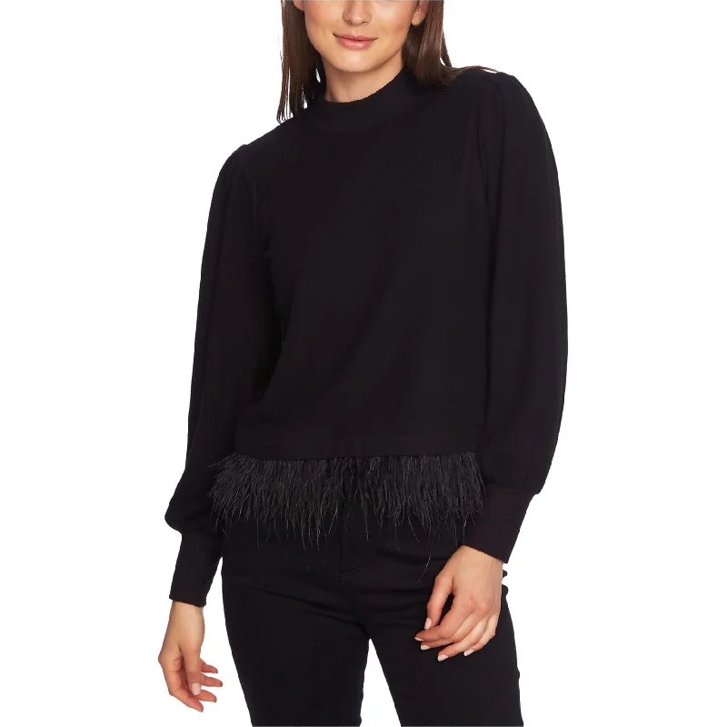 1.STATE Womens Mock Neck Pullover Sweater, Black, Small