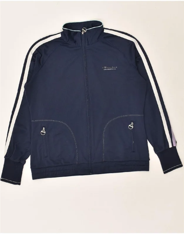 CHAMPION Womens Heritage Fit Tracksuit Top Jacket UK 18 XL Navy Blue