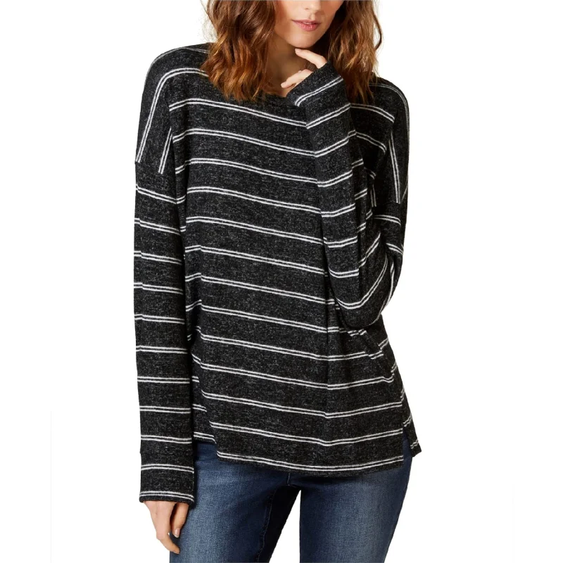 I-N-C Womens Long Sleeved Striped Pullover Sweater