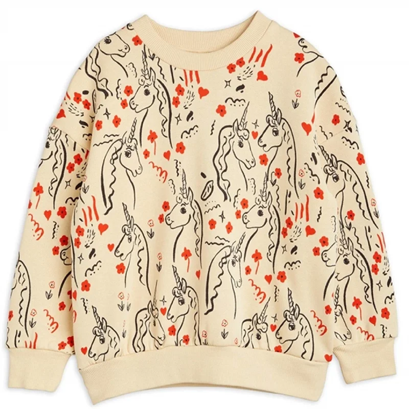 Mini Rodini Yellow Scottish Unicorns Aop Sweatshirt