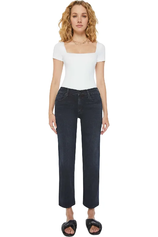 MOTHER Denim Mid Rise Zip Rambler Ankle in Night in Venice