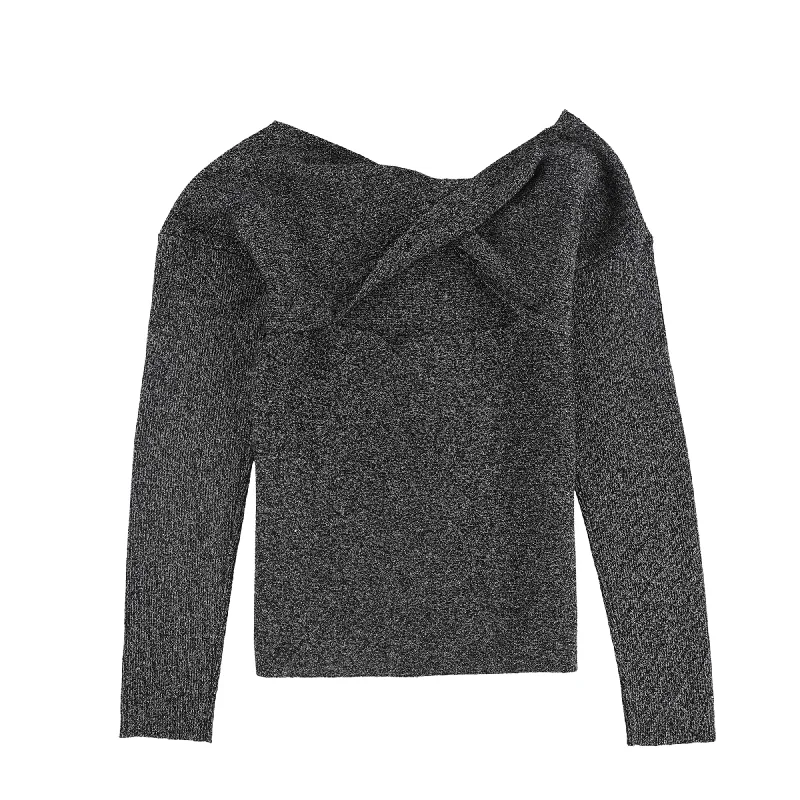 Bar Iii Womens Twisted Open-Back Knit Sweater