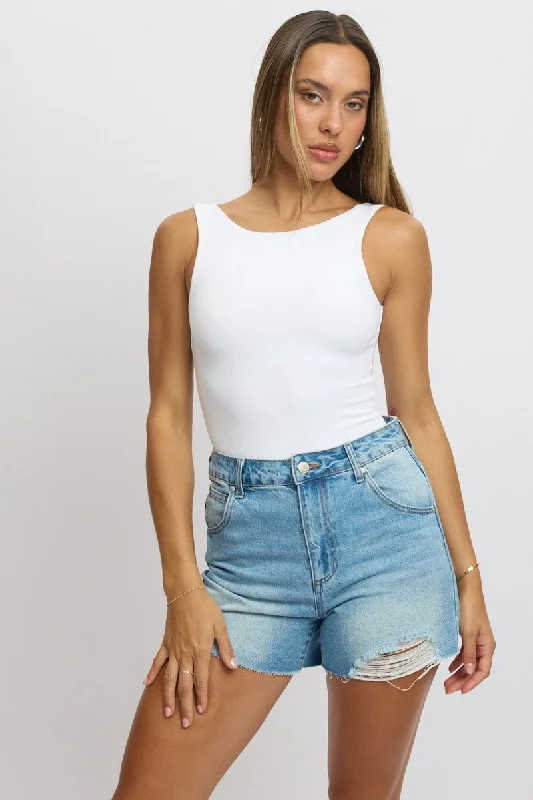 Denim Mom Short High rise