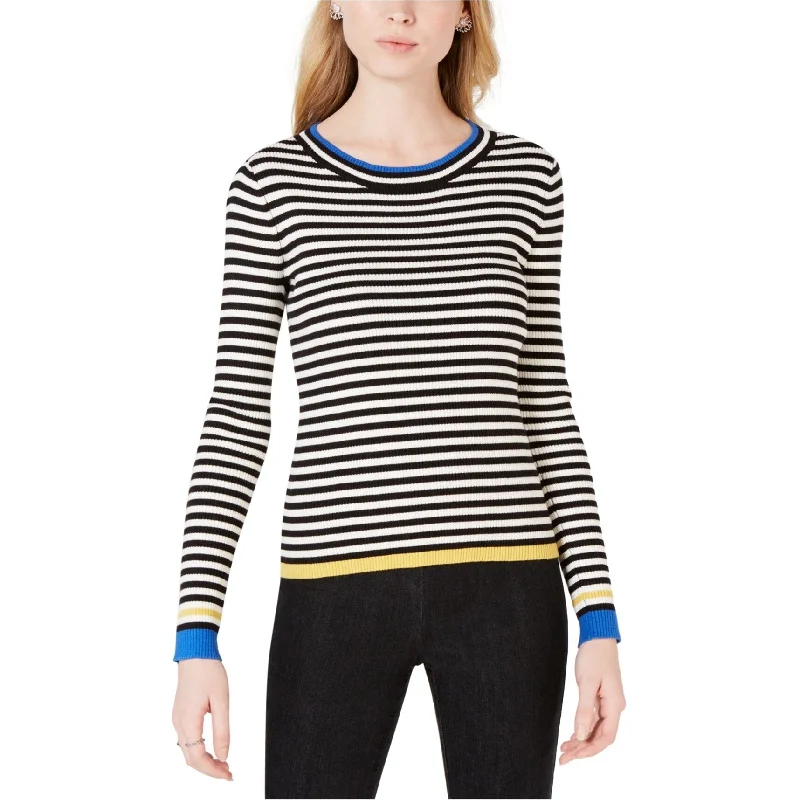 Maison Jules Womens Striped Knit Sweater