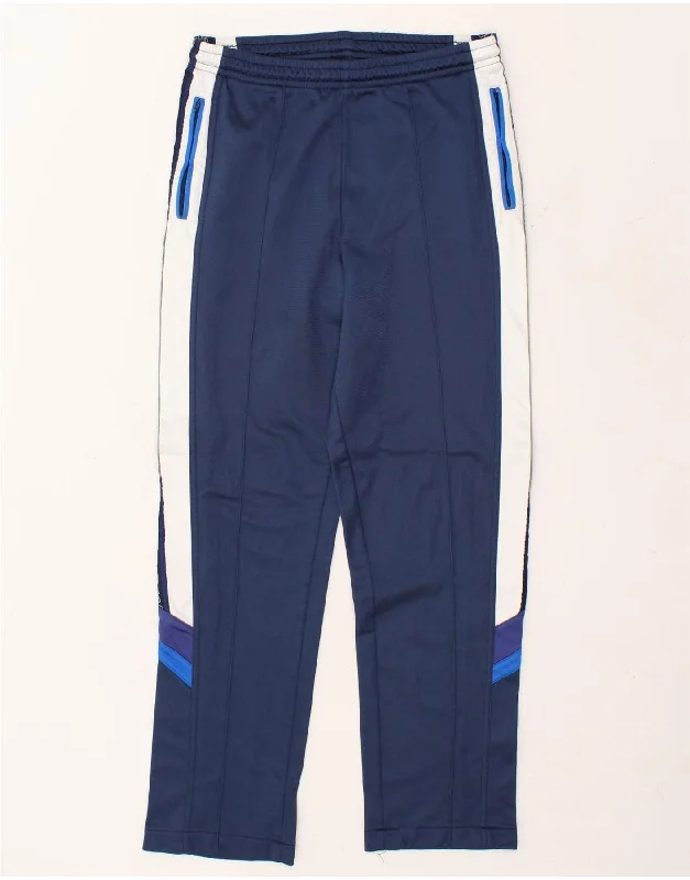 ASICS Womens Graphic Tracksuit Trousers Medium Navy Blue Colourblock