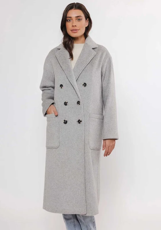 Rino and Pelle Teuni Double Breasted Long Coat, Grey