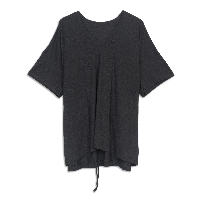 Side Tie V-Neck T-Shirt - Resale