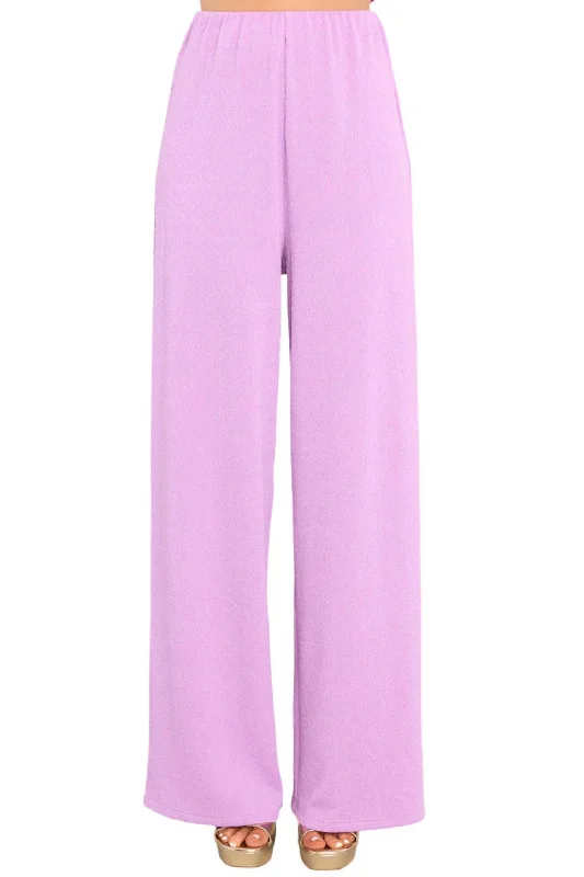 Unity Ring Textured Pants In Lilac