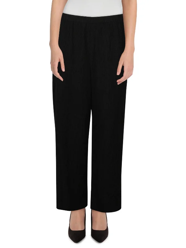 Womens High Rise Split Hem Wide Leg Pants